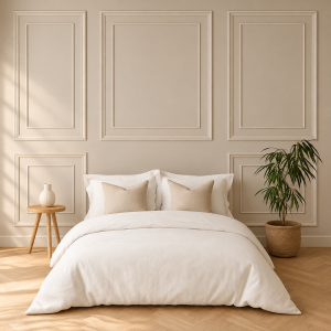 (NEW) Feature Wall Bedroom 10 Piece Self Adhering Panelling Kit