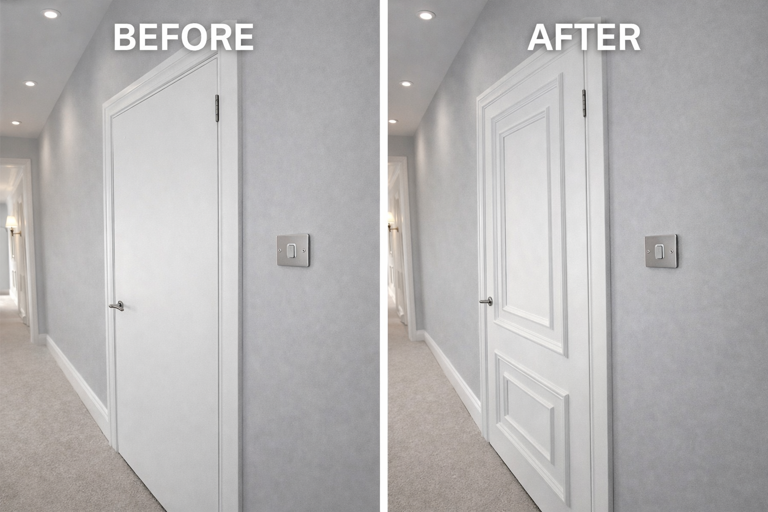 Versailles Collection Door Panel Kit – Pre-Assembled Peel & Stick - Image 3