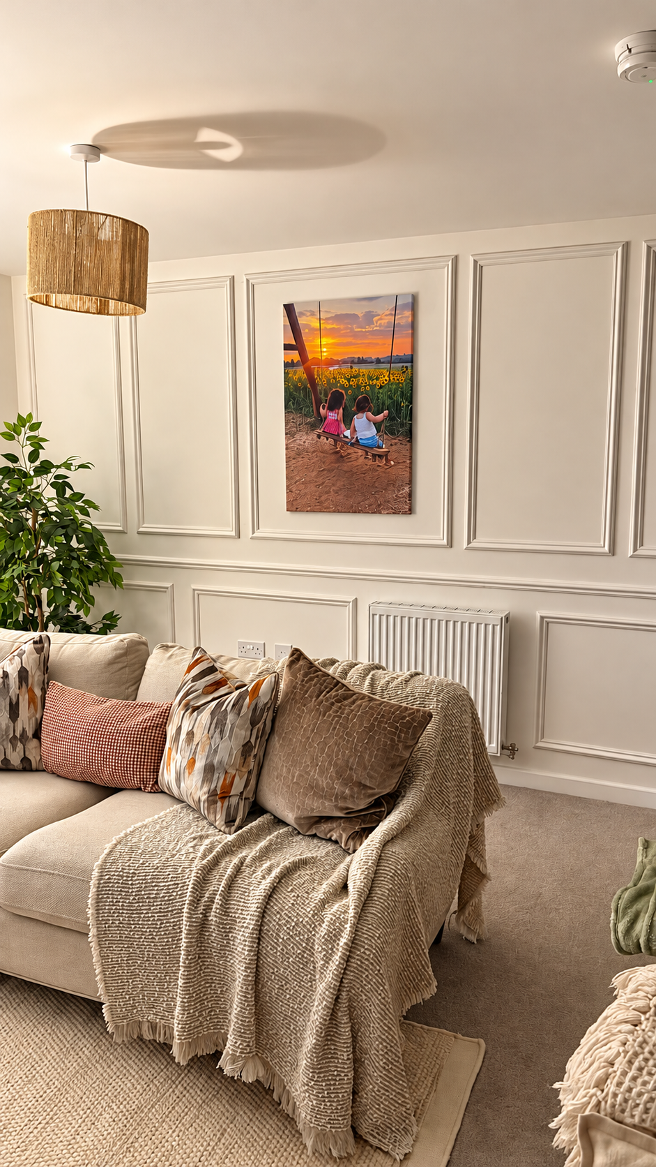 Nicole’s finished room with Luxe Walls panelling