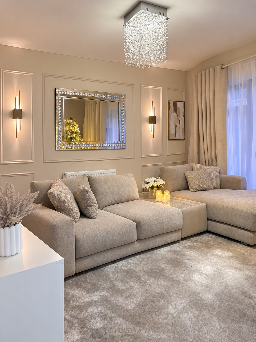 Amy’s finished room with Luxe Walls panelling